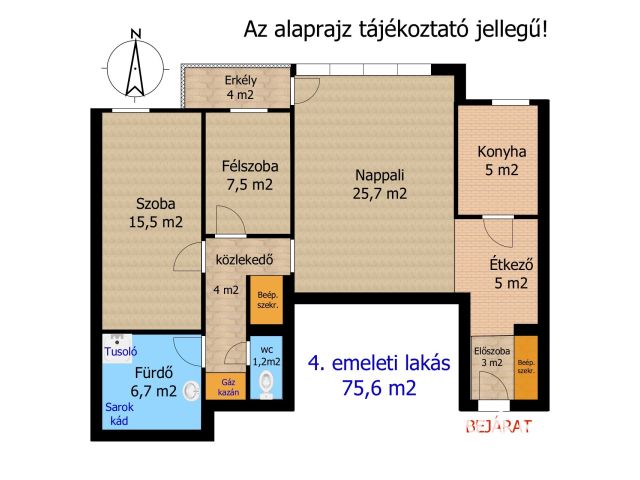 Erkélyes lakás eladó Győr Belváros, autóbeálló lehetőséggel