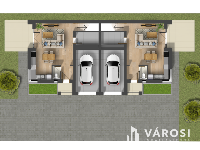 Épülő ikerház EBESEN